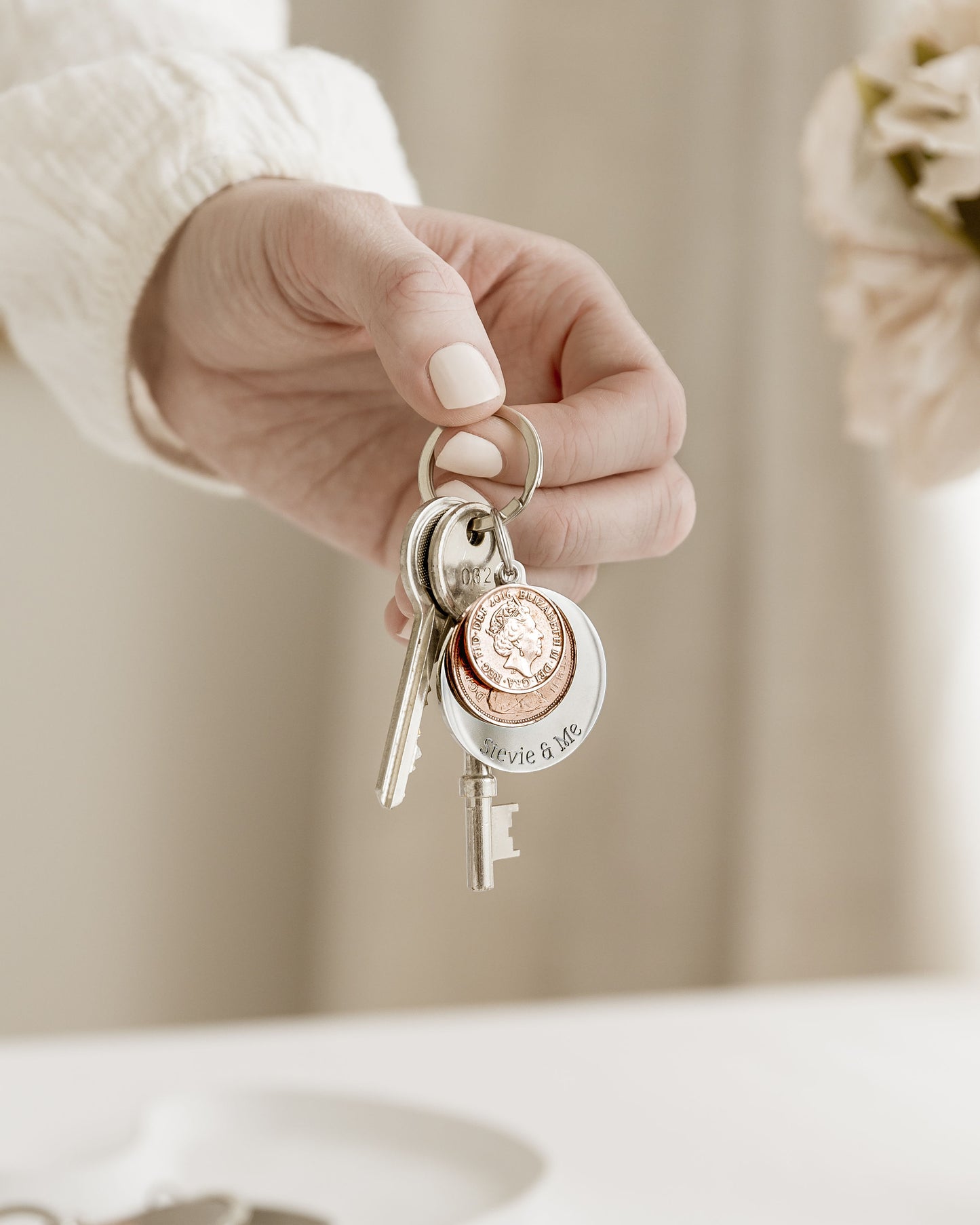 Personalised Coin Keyring